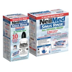 Combination NeilMed nasal shower + nasal rinse salt 120